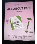 Jade Facial Roller Cooling Sleep Mask &amp; Anti Aging Natural Stone Massage... - £10.97 GBP