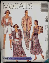 Uncut 1990s Size 10 12 Shirt Skirt Pants Top Shorts McCalls 4811 Pattern - £5.58 GBP