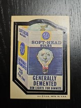 Topps Wacky Packages 6th Series 1974 Soft‑Head Bulbs Generally Demented ... - $18.93 CAD
