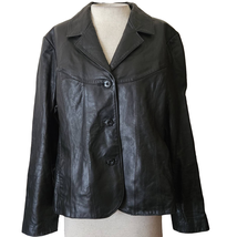 Black Leather Jacket Size XL - £58.40 GBP