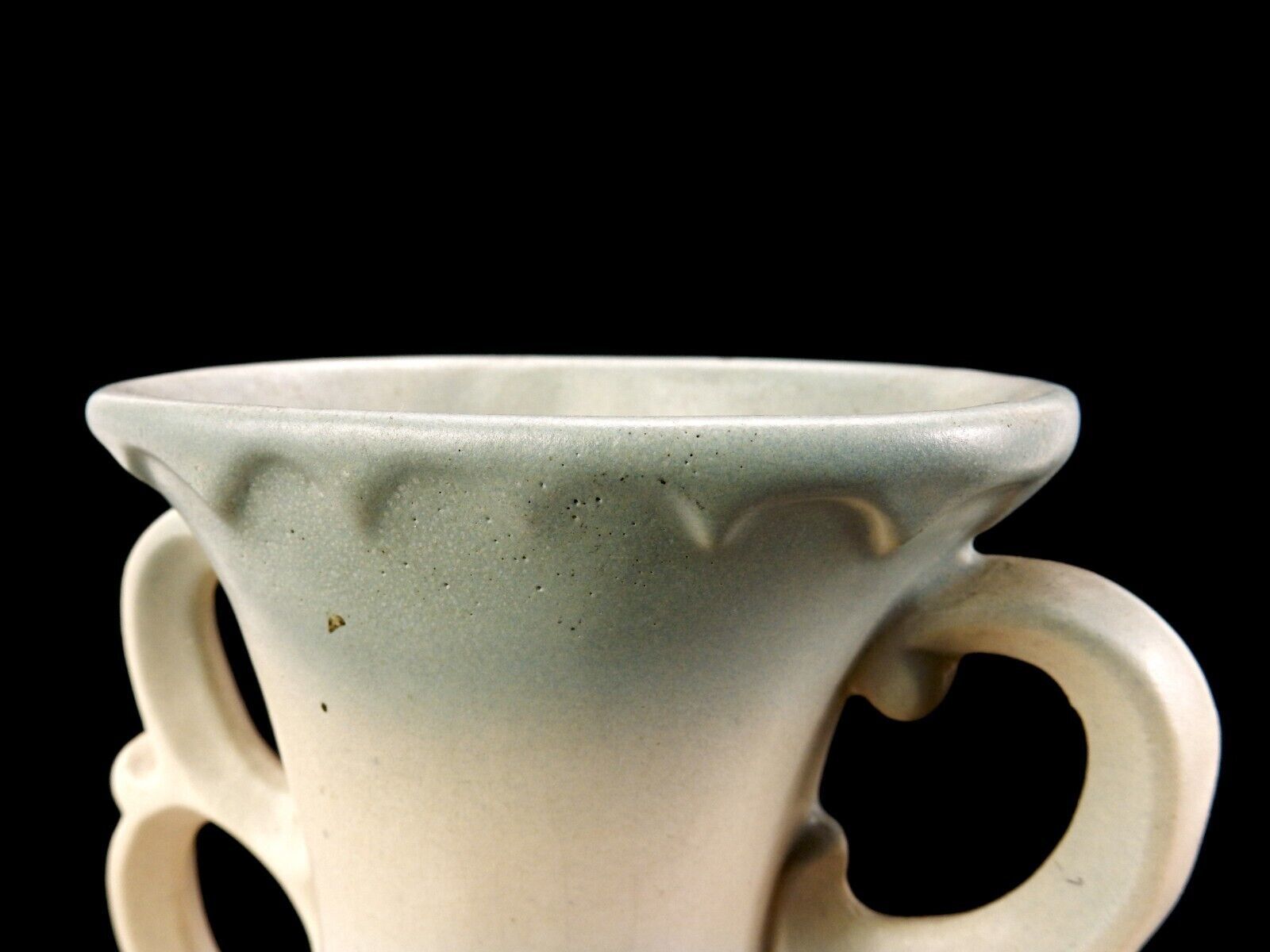 Hull Pottery Vintage Flower Vase, Handled #136/6 1/4", Camelia (Open Rose), 1943 Item image 5