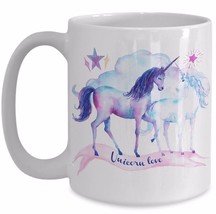 Unicorns Gift For Her Daughter Girlfriend Mom - Unicorn Love -Coffee Tea Mug Cup - £15.83 GBP