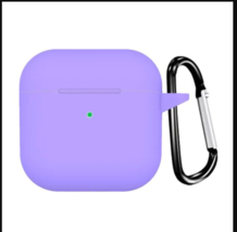 Silicone Waterproof Protective Case for Airpods with Keychain (3 pcs) Purple - £21.10 GBP