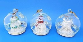 Sorelle Tree Spun Glass Globe Ornament LED Light in Set of 3 Ornaments X-D - £63.34 GBP