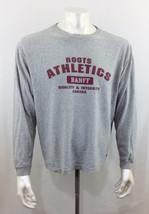 Roots Athletics Banff Men&#39;s Medium Gray Long Sleeve Spell Out Crew Neck ... - £5.96 GBP