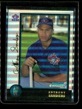 Vintage 1998 Bowman Chrome Refractor Baseball Card #95 Anthony Sanders Blue Jays - £9.86 GBP