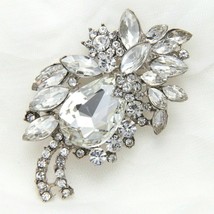 Wedding Bridal Rhinestone Crystal Brooch Pin - $276.65 MXN