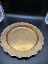 Solid Brass Etched Platter w/ Chinese Animals   15&quot; - $38.00