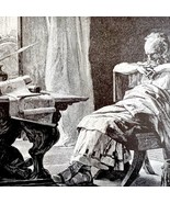 Archimedes Slain By Roman Soldier 1913 Plate Print 2 Page History DWAA15 - $49.99