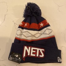 Brooklyn Nets 75th Anniversary Pom Winter Hats Adult - £15.59 GBP