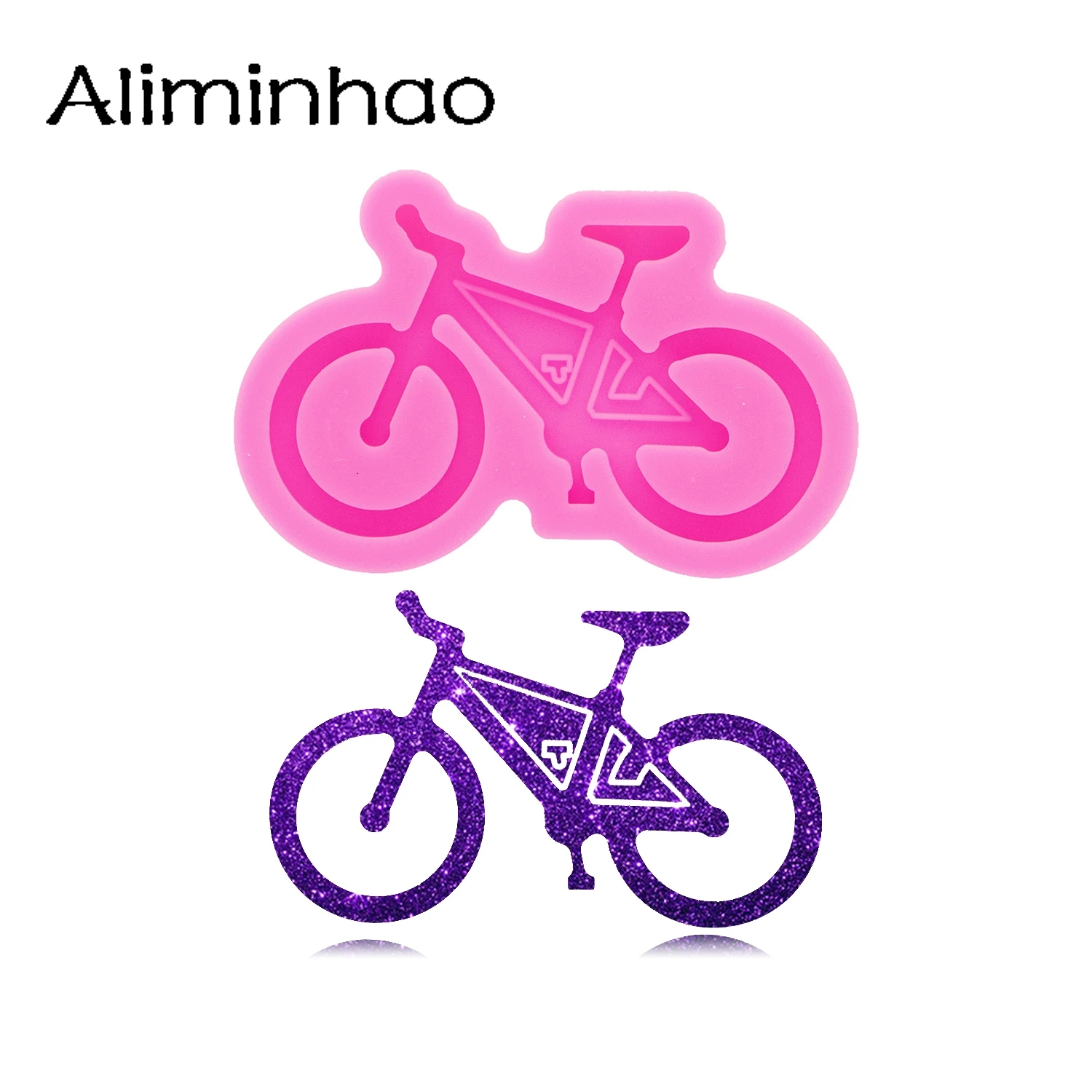 DY1049 Shiny Mini Bike Bicycle Keychain Resin  Mold, Crafting Mold Ma Wi... - $2,133.55 MXN