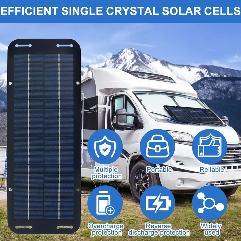 12V Solar Panel Kit, High-Efficiency IP65 Waterproof Trickle Charger with Suctio Item image 4