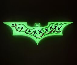 Joker Hand Painted Glow In The Dark Batarang Plastic Batman Prop replica... - $38.22