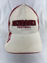 Vintage Adidas University Nebraska Football Huskers Cap White Red Hat Size S-M - £24.45 GBP