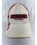 Vintage Adidas University Nebraska Football Huskers Cap White Red Hat Si... - £24.54 GBP