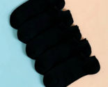 5pairs Unisex Low-Cut Solid Color Socks (Size 6-9) &quot;BLACK&quot; ~ NEW!!! - £6.75 GBP