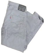 Levis 511 Mens Skinny Jeans Light Gray Pants Size 36x32 Black Tag - $26.68