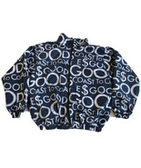 women’s small E$Good Blue White Nylon Jacket Windbreaker - $17.89