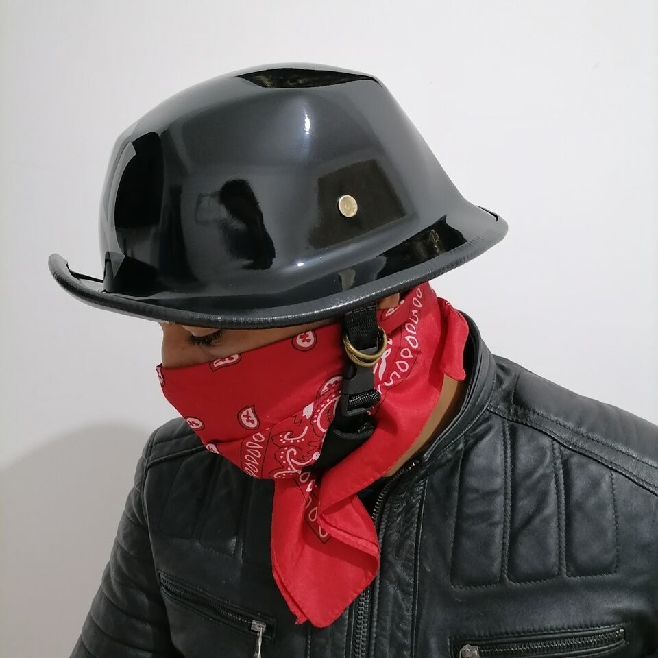 Motorcycle Helmet Bucket hat Style fiberglass custom Helmet Bike blac