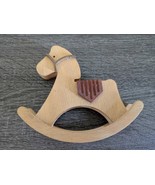 Kids Handmade Wooden Rocking Horse Toy Nursery Decor Small Wooden Horse ... - €25,09 EUR