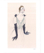 HENRI DE TOULOUSE-LAUTREC Portrait d&#39;Yvette Guilbert 14.5&quot; x 10.5&quot; Litho... - $163.35
