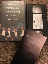 Carreras Domingo Pavarotti In Concert - MEHTA - VHS Video  - $6.55