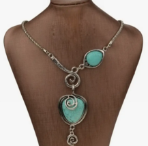 Bohemian Beauty: Handcrafted Tibetan Vintage Turquoise Necklace ! - £12.06 GBP