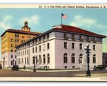 Post Office and Federal Building Albuquerque New Mexico UNP Linen Postca... - £2.32 GBP