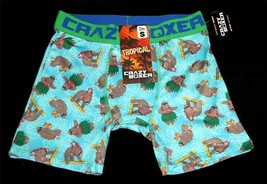 Crazy Boxer Briefs Tropical Hawaiian Sloths Hula Skirts Tiki Bar Leis NW... - $308.20 MXN