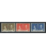 BRITISH SEYCHELLES 1937  VF MNH STAMPS SET &quot; CORONATION ISSUE &quot; - $2.19