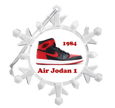 Air Jordan 1 Shoes Sneakerhead Snowflake Blinks Holiday Christmas Tree Ornament - £13.03 GBP