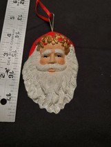 Vtg Plaster, Chalk Ware Santa Claus Christmas Ornament Holiday St. Nick Handmade - £6.35 GBP