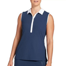 NWT New Slazenger Golf Top Casual White Dark Blue M Womens Run Walk Polo... - £38.76 GBP