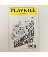 1988 Playbill Theatre East ‘Forbidden Broadway’ by Gerard Allessandrini - £11.37 GBP