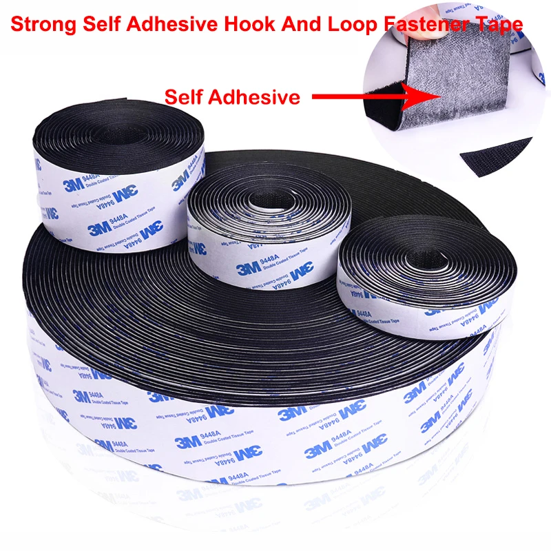 Sporting 1M/Pairs Strong Self Adhesive Hook and Loop Fastener Tape Nylon Sticker - £23.43 GBP