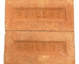Vtg Abilene Texas 2 Red Bricks Paving Garden Architecture Decor Sidewalk... - $18.37