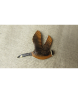 Handmade Vintage Leather Canadian Goose Brooch - $488.71 MXN