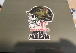 Metal Mulisha &quot;Full Metal&quot; Born to Ride Helmet w/White Back 6&quot;x4.5&quot; - £1.60 GBP