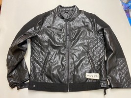 ANGELO LITRICO Vintage Motorcycle Jacket in Black Armpit/armpit 26&quot; (mc857) - $53.84