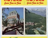 Canadian Pacific Hotels From Sea to Sea Booklet 1954 Railroad Route Map - £9.34 GBP