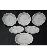 Vintage JOHANN HAVILAND Bavaria BLUE GARLAND 10&quot; Dinner Plate - Set Of 6 - $43.98