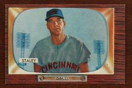 Vintage 1955 Baseball Card Bowman #155 Gerry Staley Pitcher Cincinnati Redlegs - £6.59 GBP