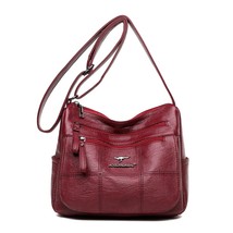 Many Pockets Shoulder Crossbody Bags for Women Brand Leather Ladies Designr Hand - £21.23 GBP