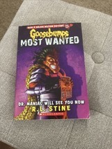 RL Stine Goosebumps Most Wanted DR Maniac Will See You Now Book - £4.69 GBP