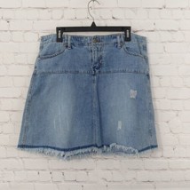 Vintage Paris Blues Skirt Womens Juniors 15 Denim Jean Distressed Mini R... - £15.78 GBP