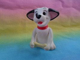 Disney 101 Dalmatians Small Puppy Dog Rubber Figure w/ Bone - as is - £1.53 GBP