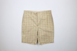 Vintage 50s 60s Streetwear Mens 34 Distressed Above Knee Chino Shorts Plaid USA - £38.89 GBP