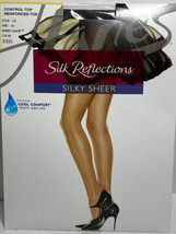3 X Hanes Silk Reflections Silky Sheer Control Top 718 AB Barely Black Pantyhose - £8.11 GBP