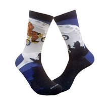 Big Foot Riding a Bike by the Moon Socks from the Sock Panda (Adult Medium) - £7.88 GBP