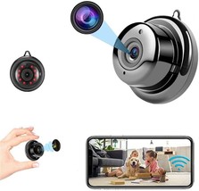 Mini Nanny Cam Spy Camera With Audio, Home Surveillance Camera With Two-Way - £31.92 GBP